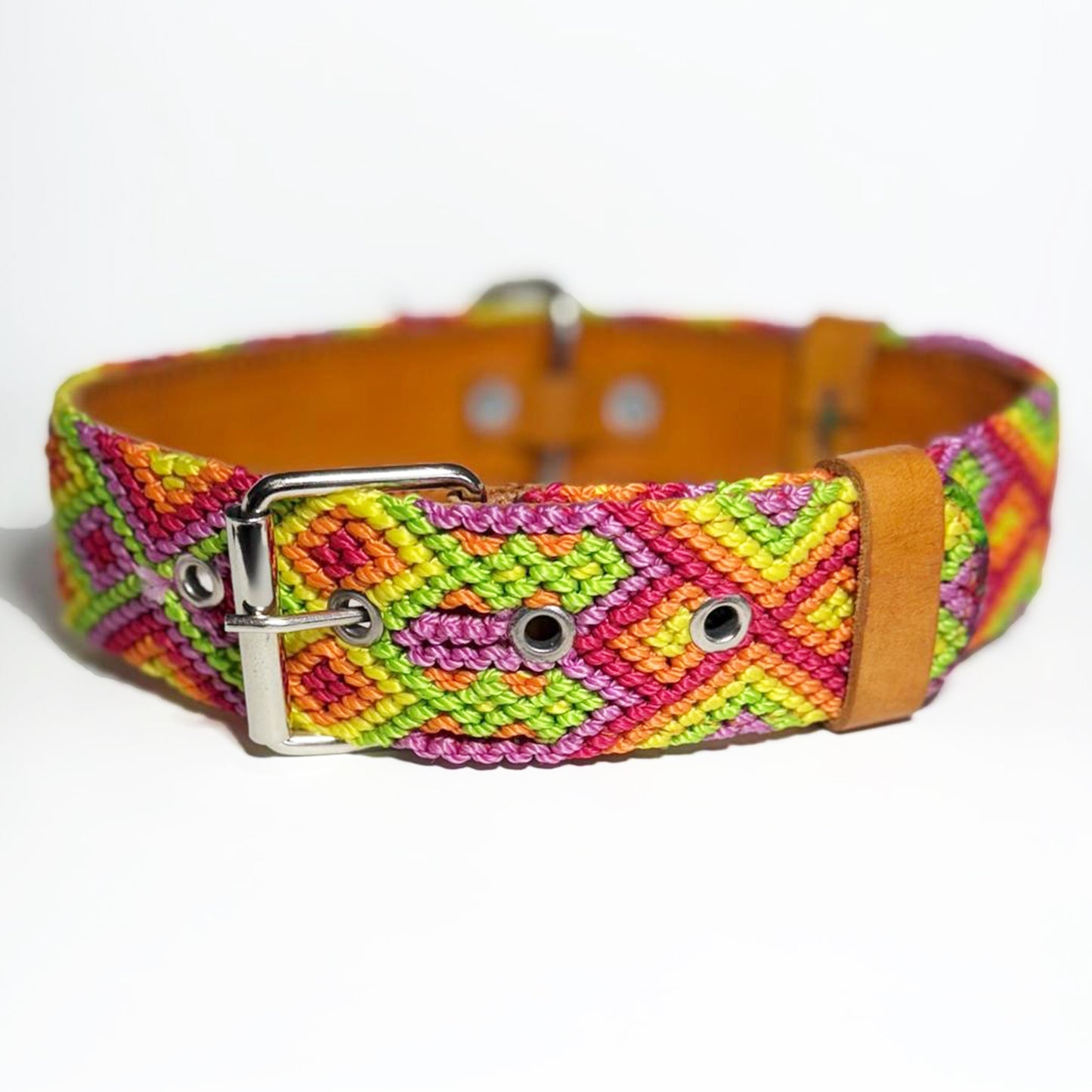 #52 -Large- Skittles Dog Collar & Leash Set