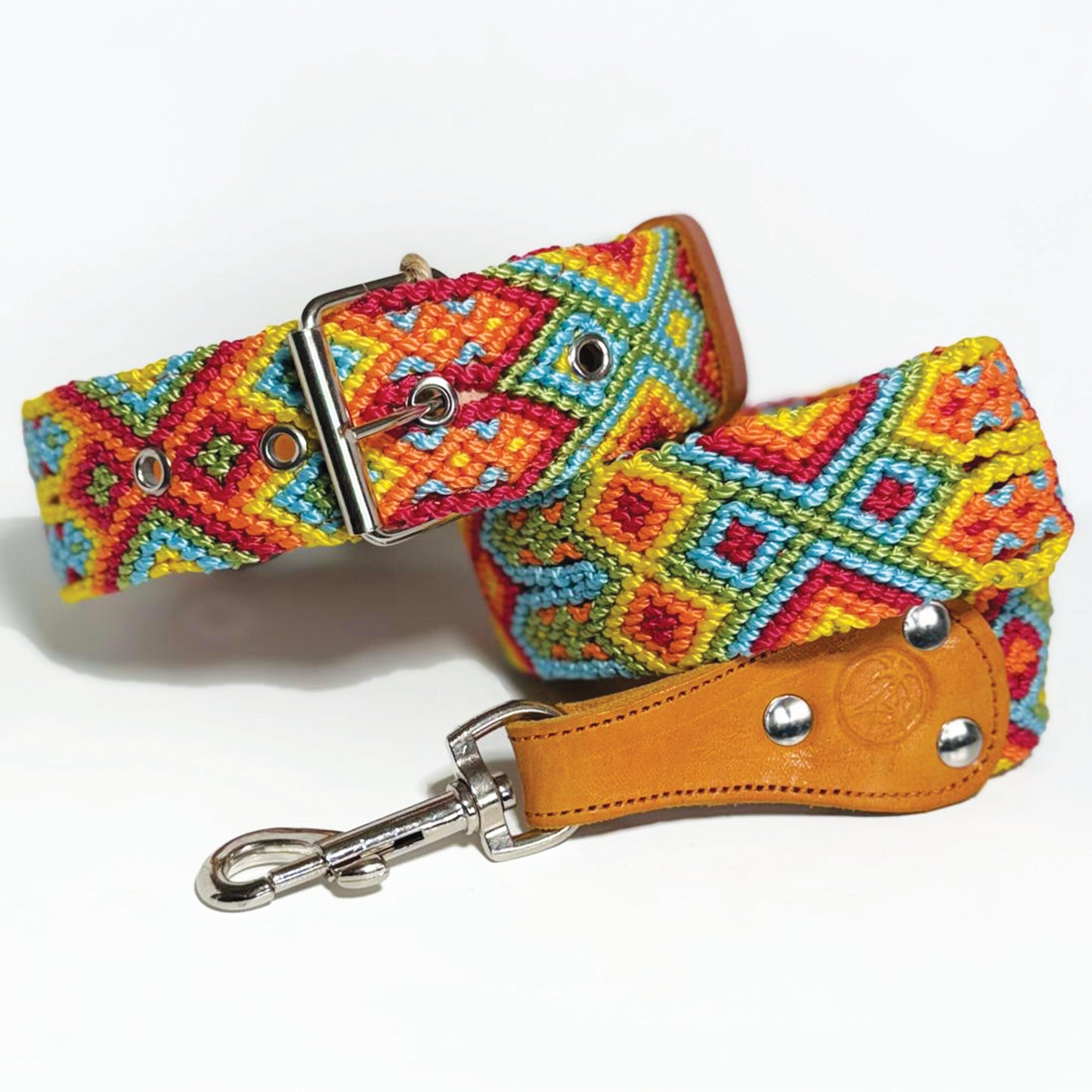 #43 -Large- Carousel Dog Collar & Leash Set