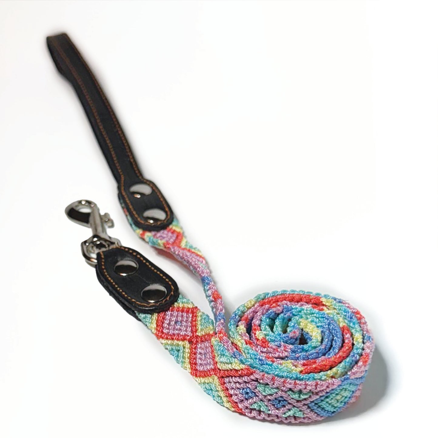 #04 -Small- Cotton Candy Dog Collar & Leash Set
