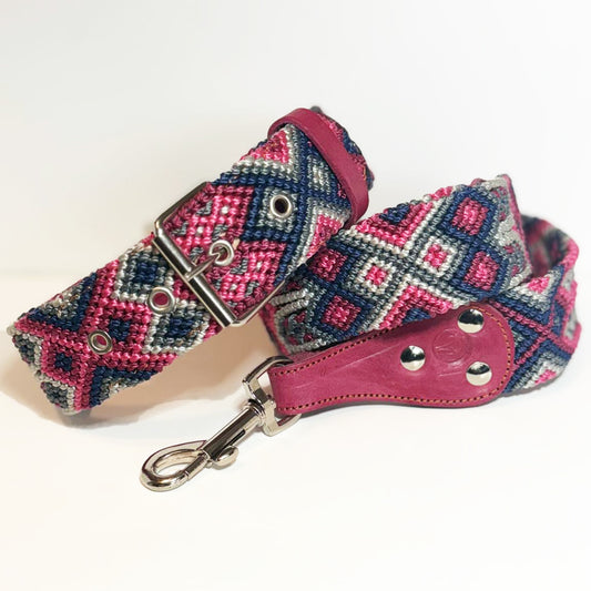 #46 -Large- Mora Dog Collar & Leash Set