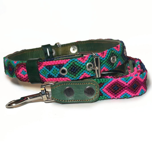 #31 -Medium- Flamingo Collar & Leash Set