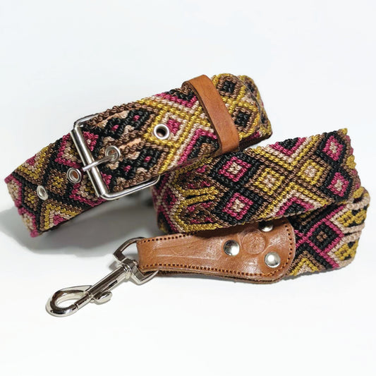 #40 -Large- Blackberry Dog Collar & Leash Set