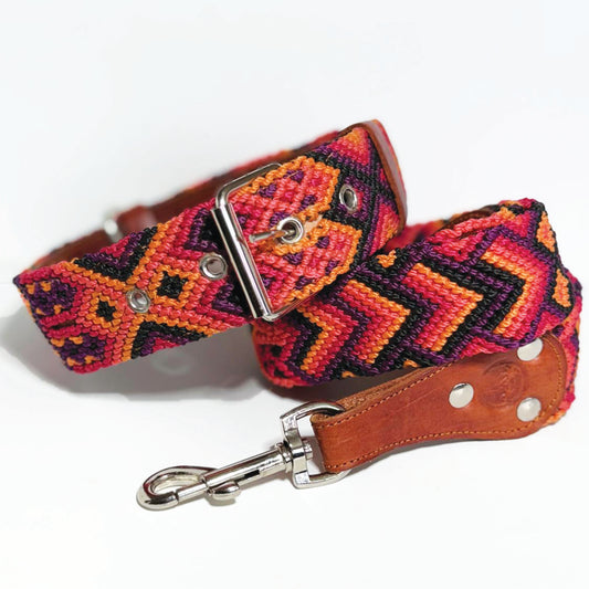 #42 -Large- Campfire Dog Collar & Leash Set