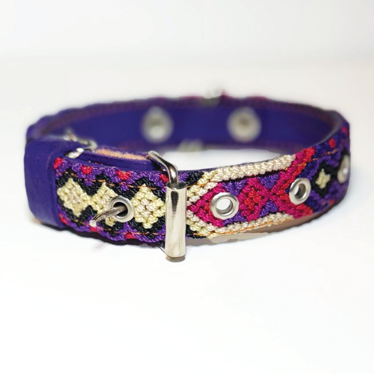 #01 -Small- Blackberry Dog Collar & Leash Set