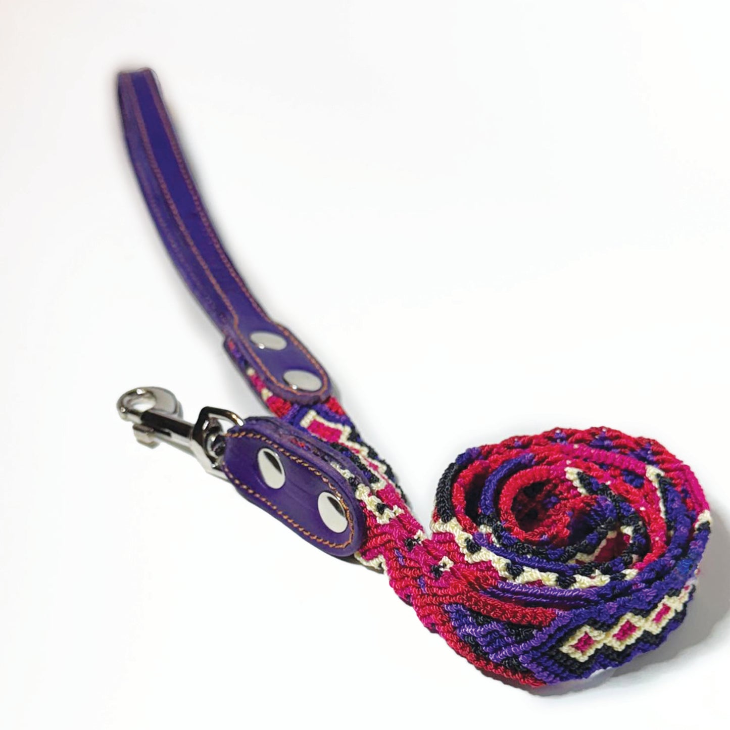 #01 -Small- Blackberry Dog Collar & Leash Set