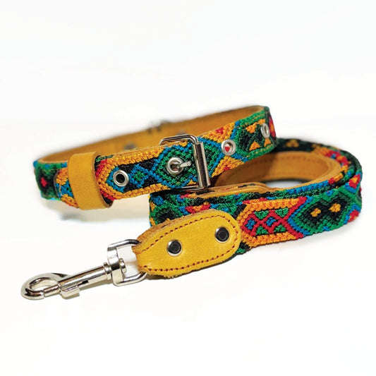 #07 -Small- Jungle Dog Collar & Leash Set