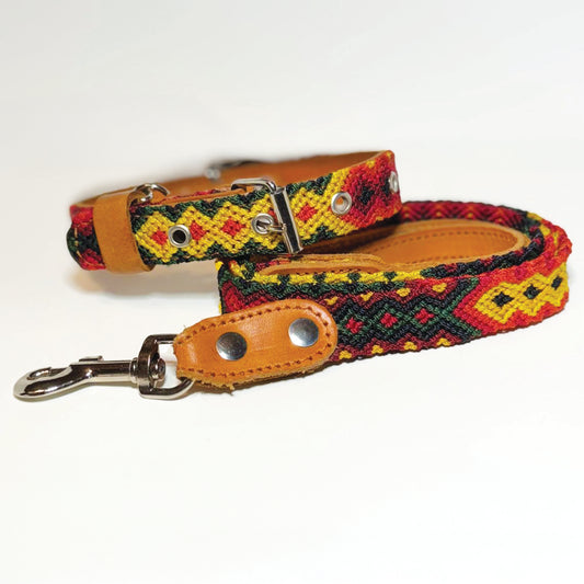 #02 -Small- Blaze Dog Collar & Leash Set