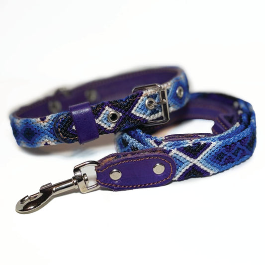 #14 -Small- Wavey Dog Collar & Leash Set