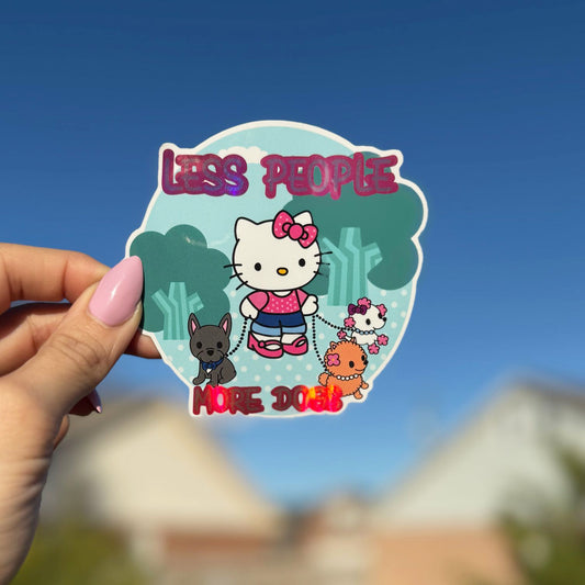 More Dogs Less People Stickers