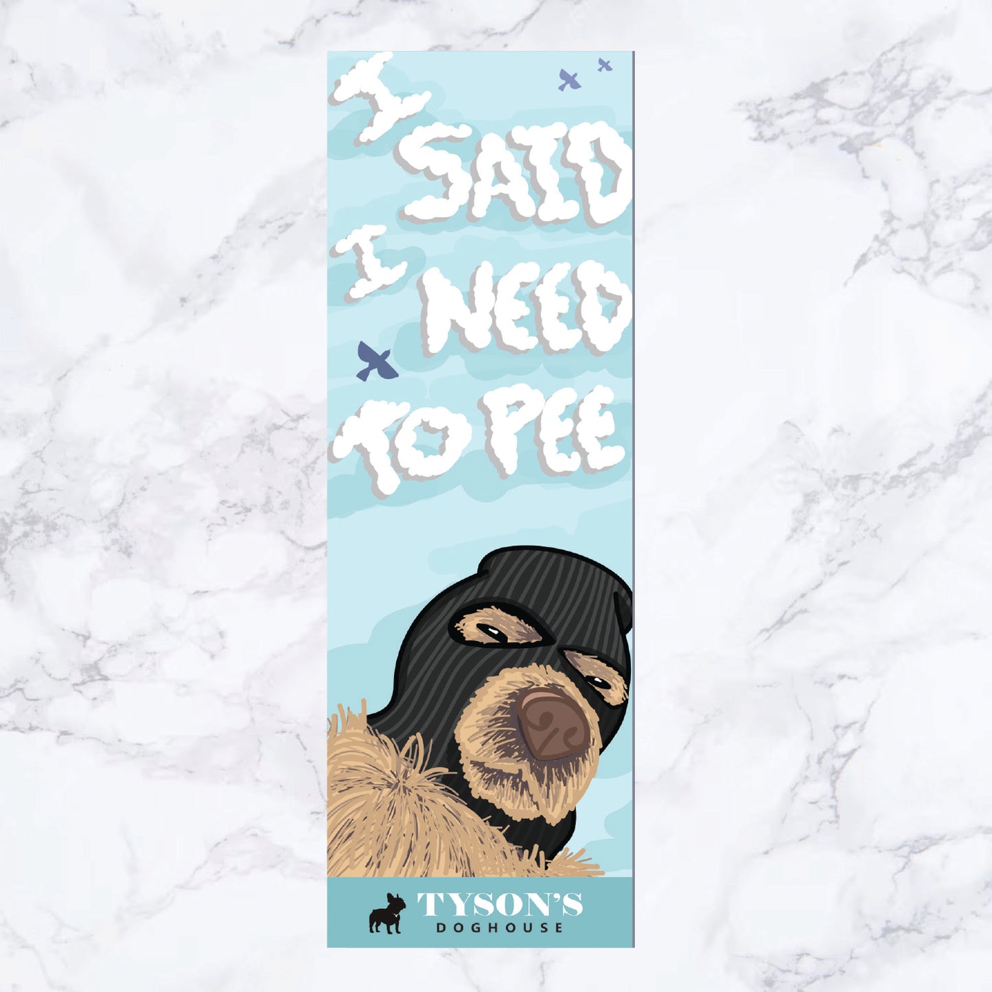 I need to pee bookmark