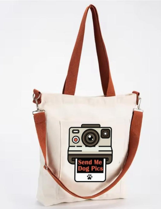 Send Me Dog Pics Tote Bag
