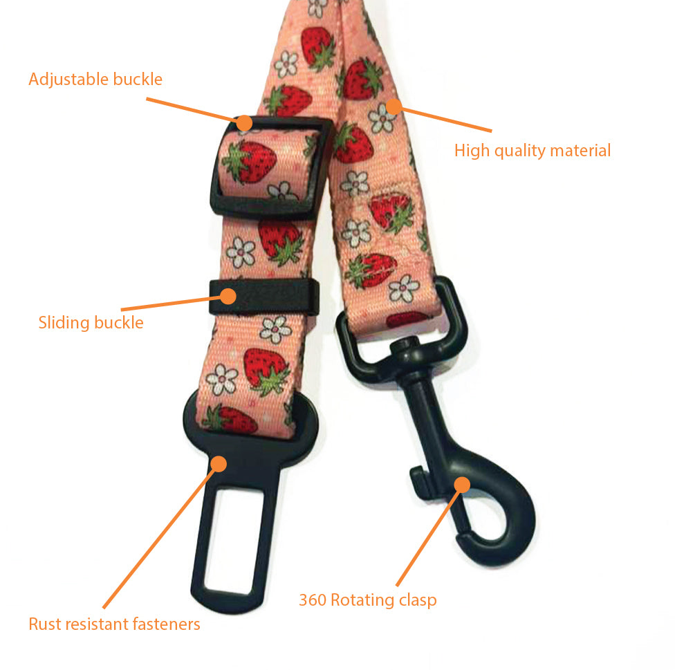 Strawberry Seat Belt Leash